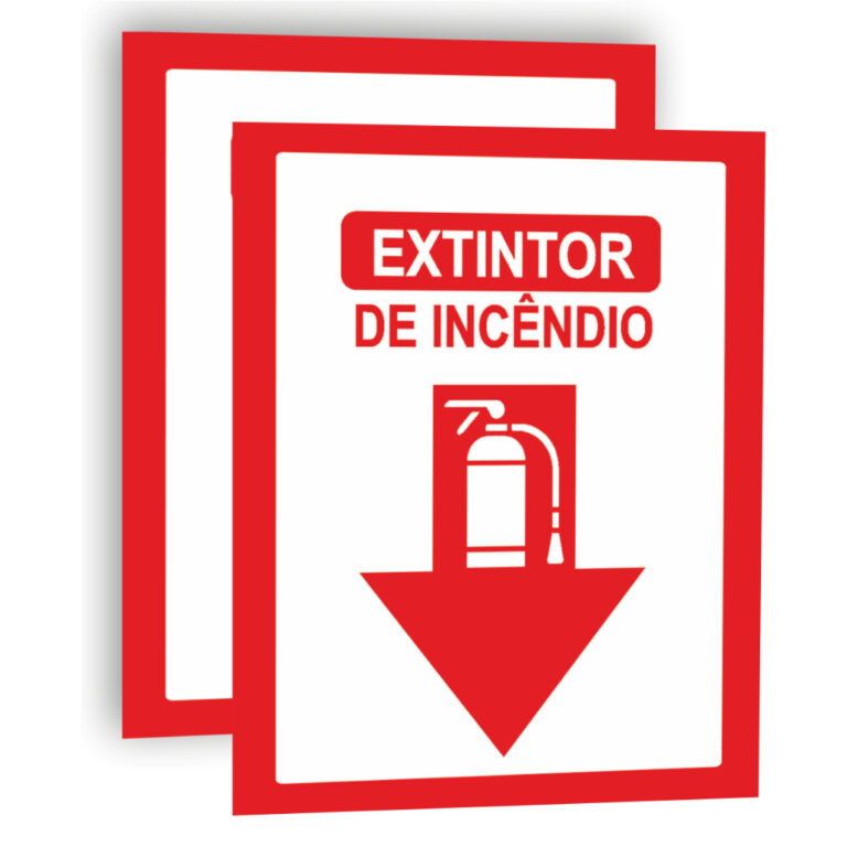 Placa de Extintor de Incêndio