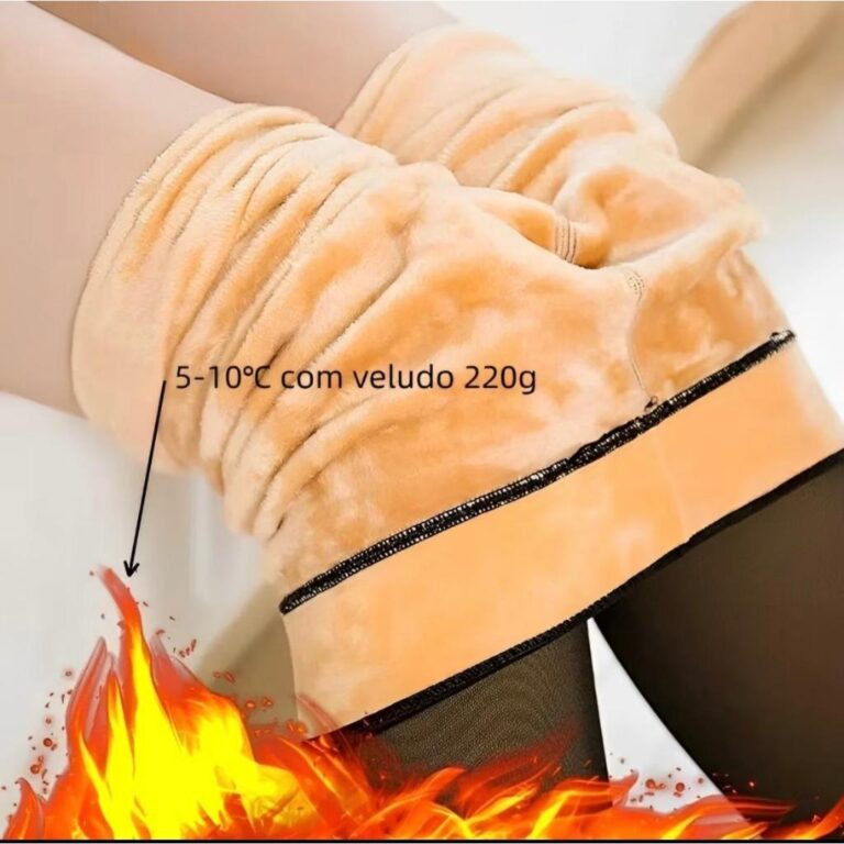 Meia-Calça Térmica Forrada Peluciada Veste P ao 
