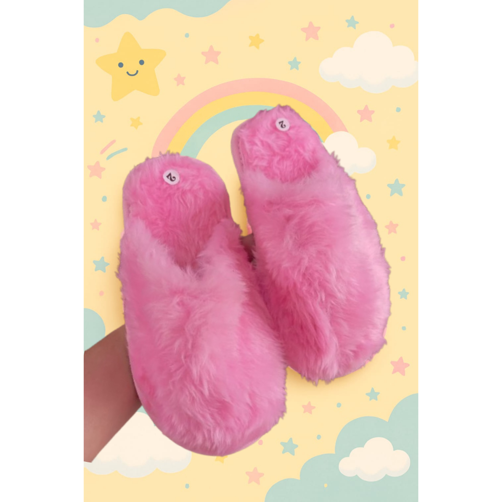 Pantufa Infantil confortável, Menino e Menina, Solado antiderrapante, Rosa e Azul – Do 24 ao 32 – K-