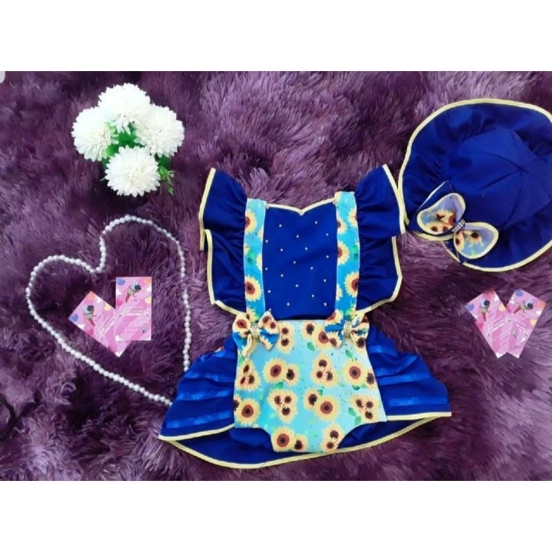 romper  luxo girassol tam 1 ano