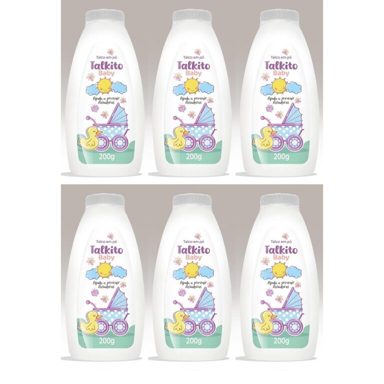 Kit 6un Talcos em Pó Talkito Baby Premium 200gr C