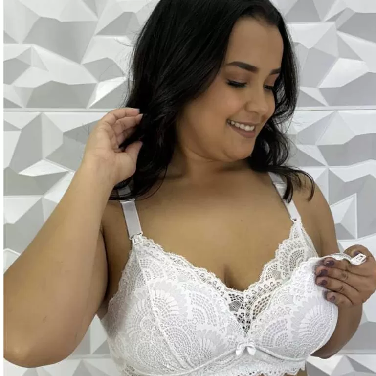 Kit 2 Sutiãs Amamentação Plus Size com Bojo Con