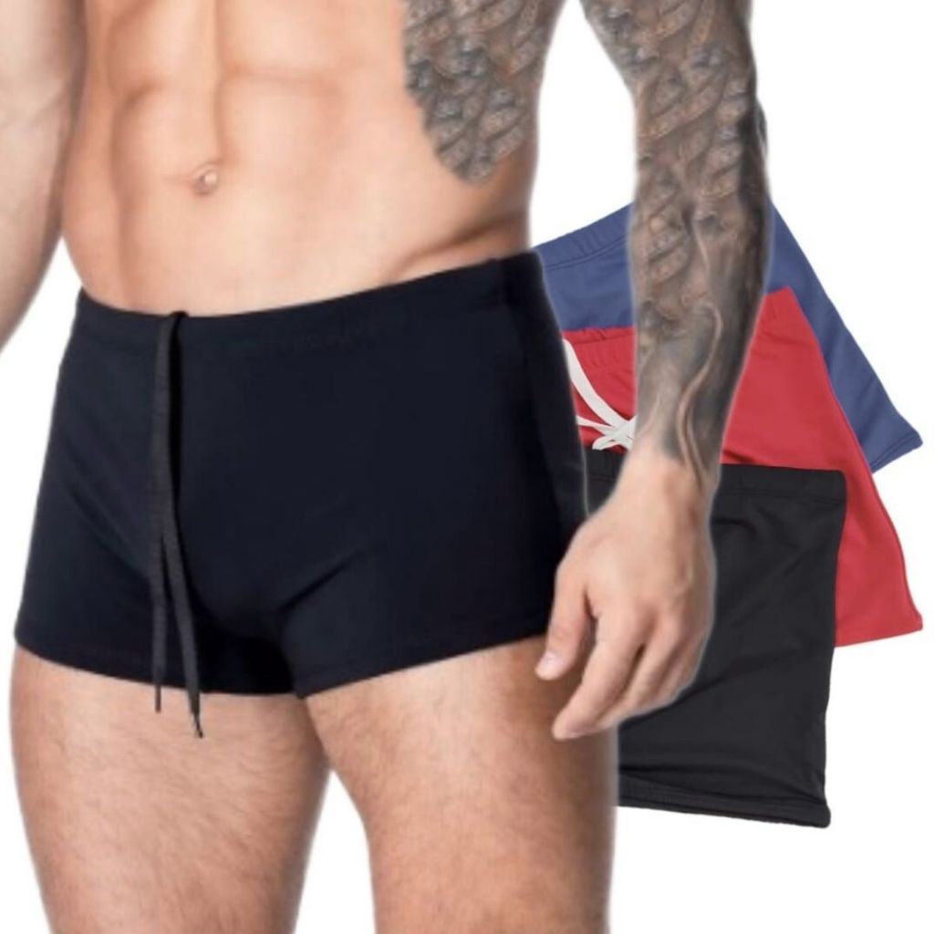 Sunga Masculina forrada modelo boxer com proteção Uv +50