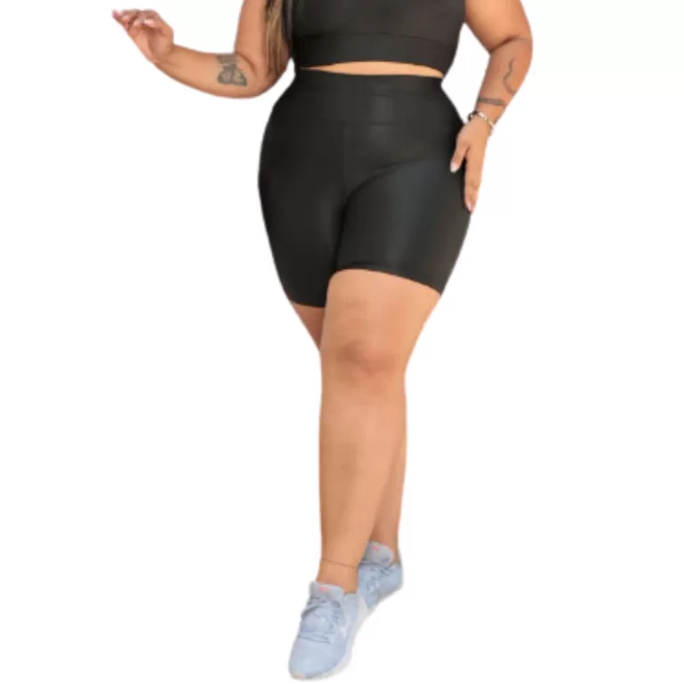 Bermuda Plus Size Feminina Cintura Alta com Compre