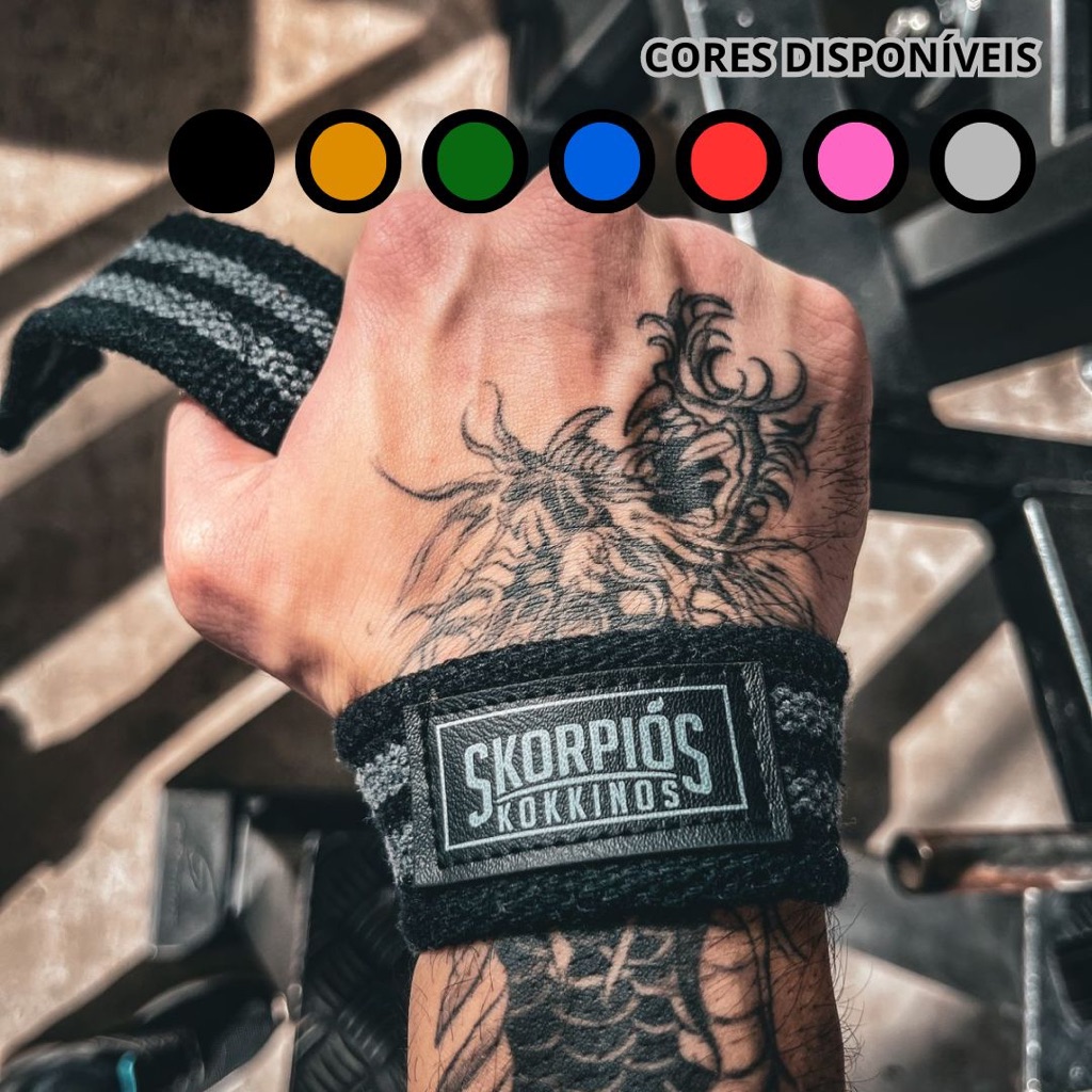 Par Straps 100% algodão  para academia, cross fit e musculação.