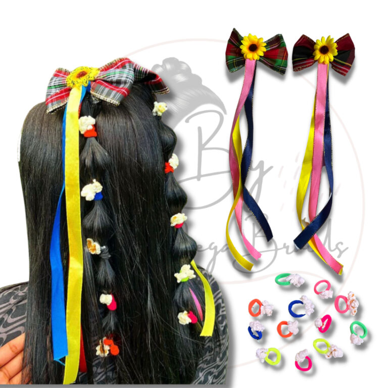 Presilha de laço Girassol Enfeite De Cabelo Festa