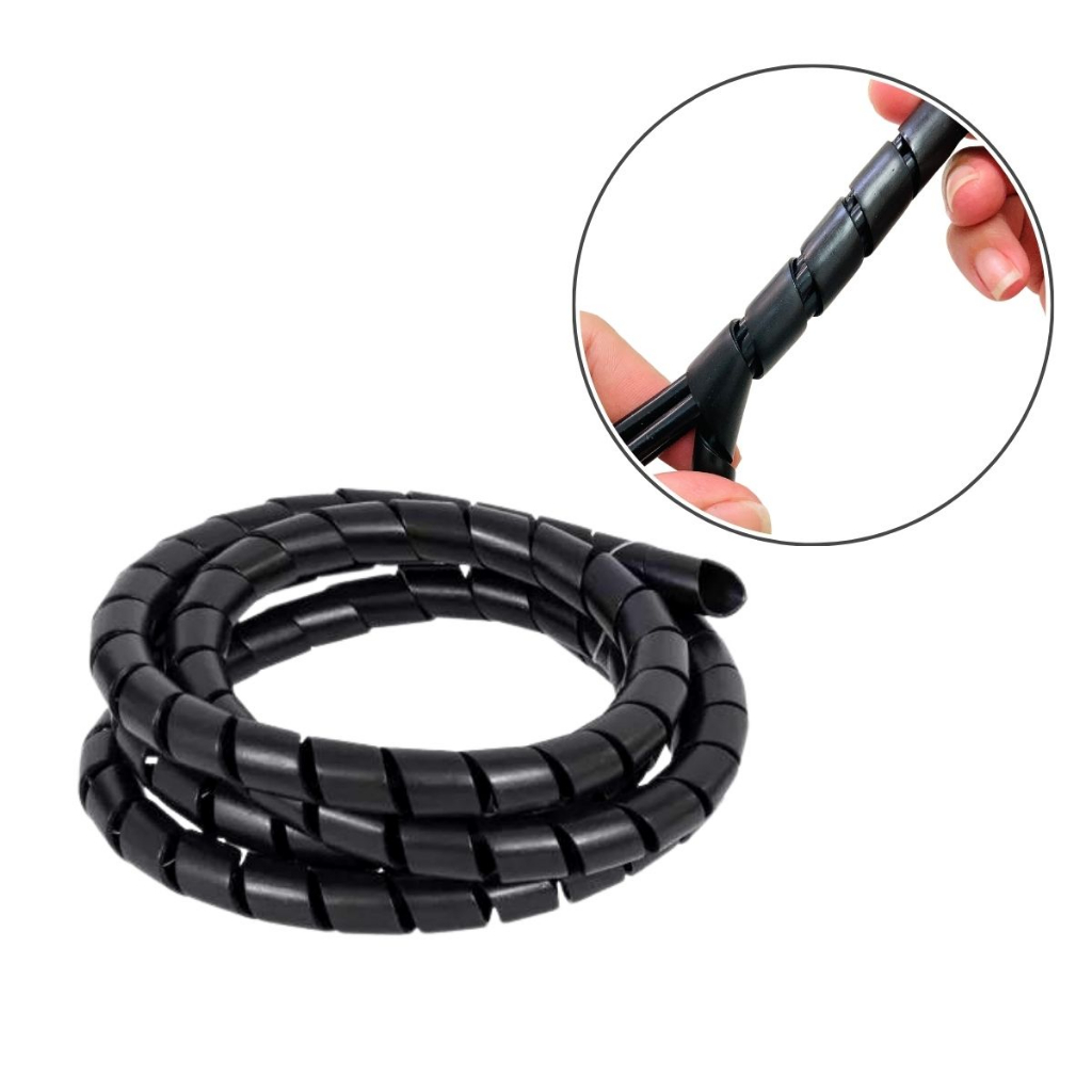 Organizador de fios e cabos espiral 10 mm