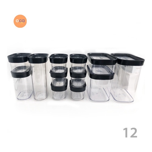 Kit 12 Potes Herméticos Para Mantimentos De Acrí