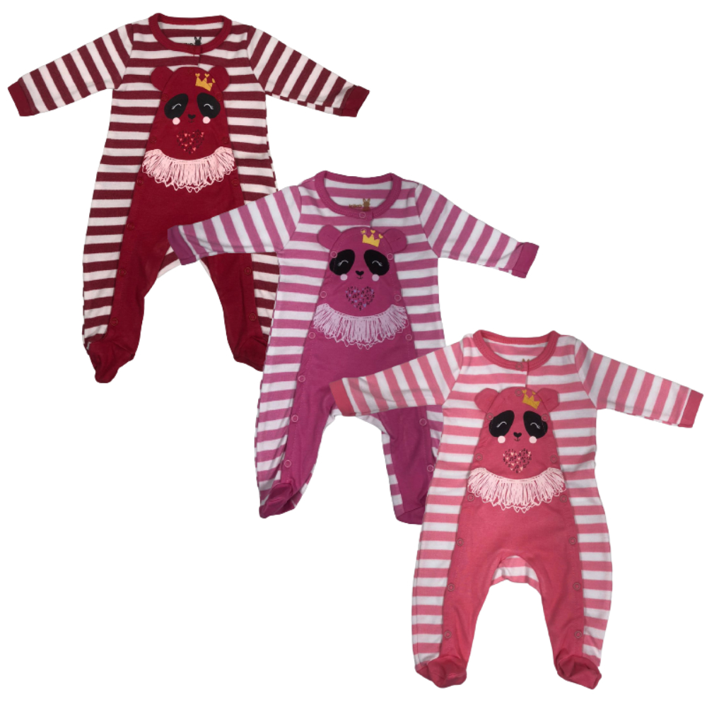 Macacão Infantil Manga Longa Menina Suedine Feminino Kiko E Kika REF. 9470