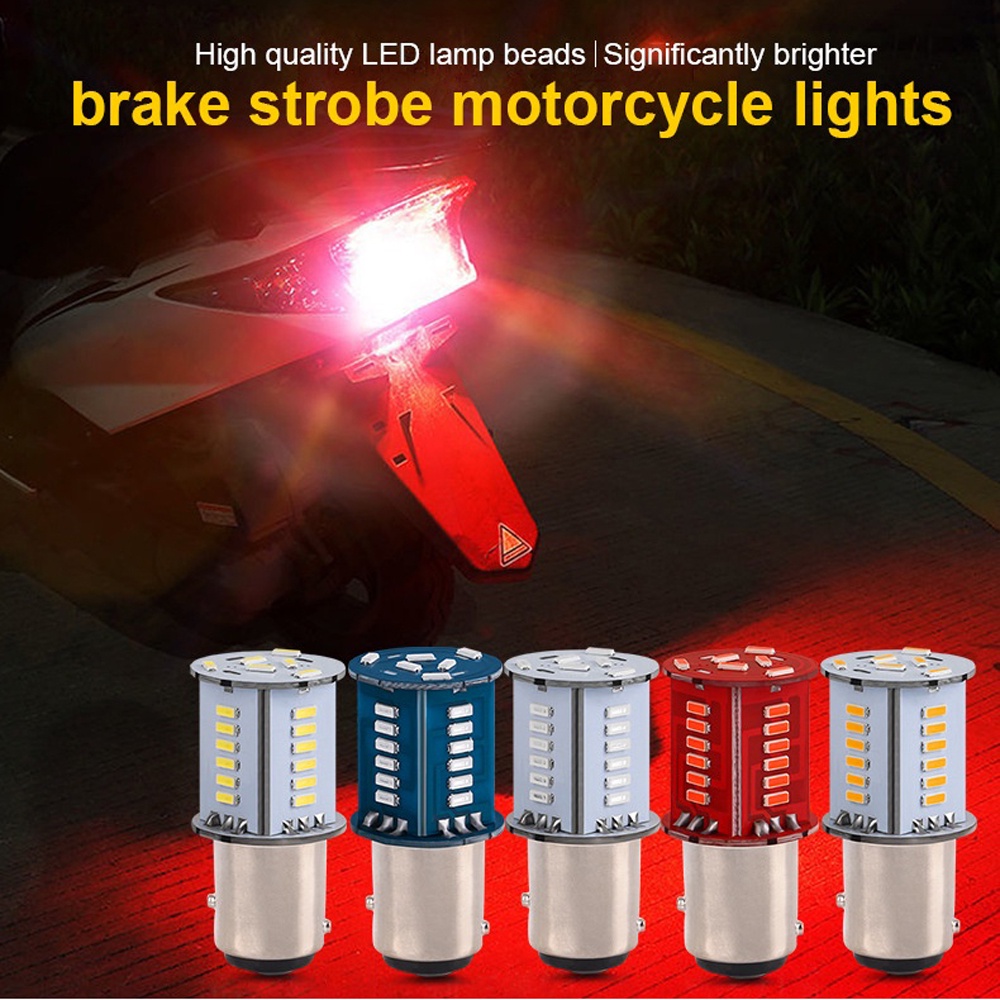 1pcs Luz Traseira De Motocicleta Flash 1157 LED De Freio Pisca-De Sinalização BAY15D Piscando Lâmpad