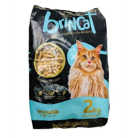 Granulado Higiênico De Madeira Gato Brincat 2kgs 