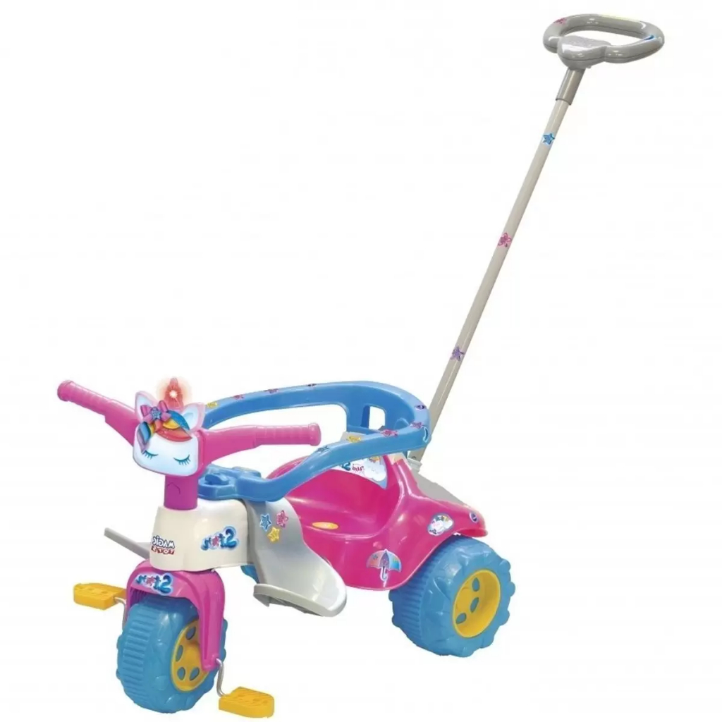 Carrinho de Passeio Triciclo Motoca Infantil Tico-Tico Uni Star Com Luz – Magic Toys