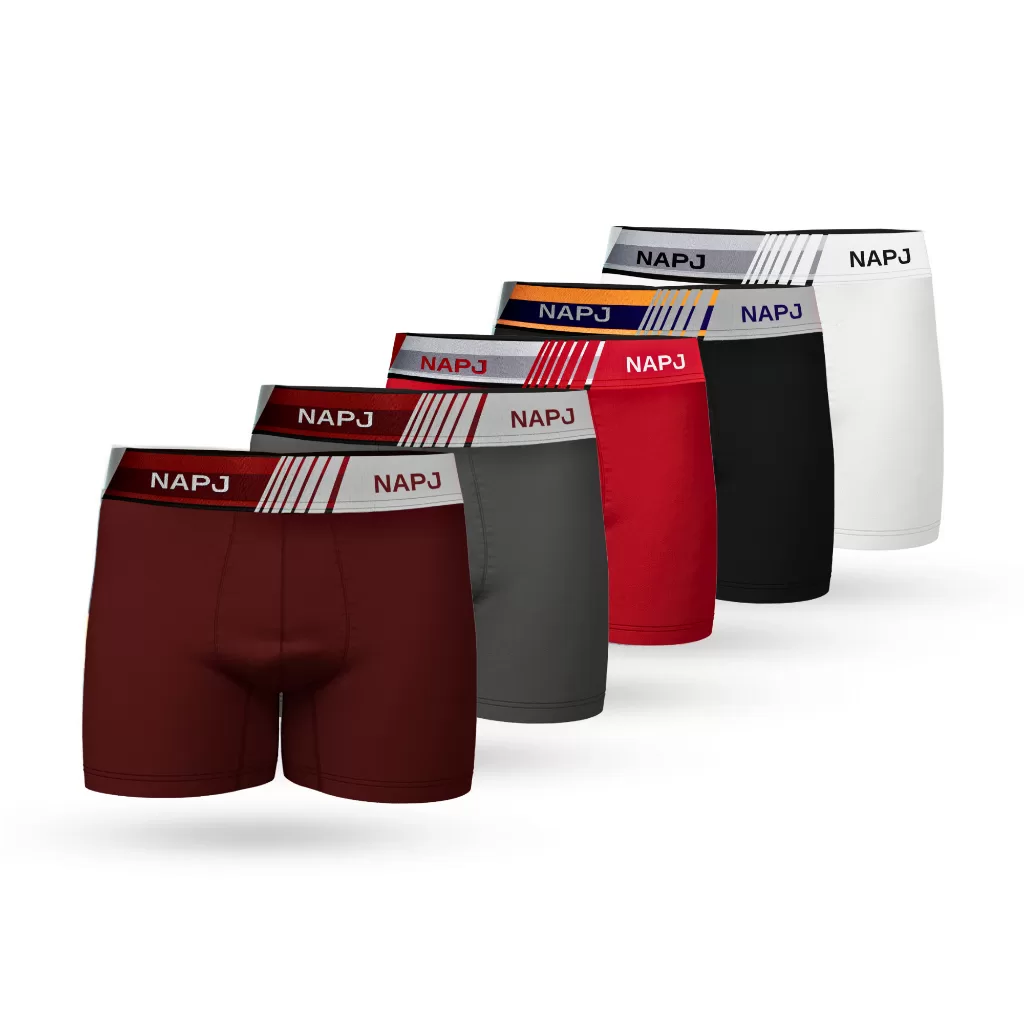 Kit 10 Cuecas Boxer Masculinas Adulto Versatilidade em Microfibra Lisa Box