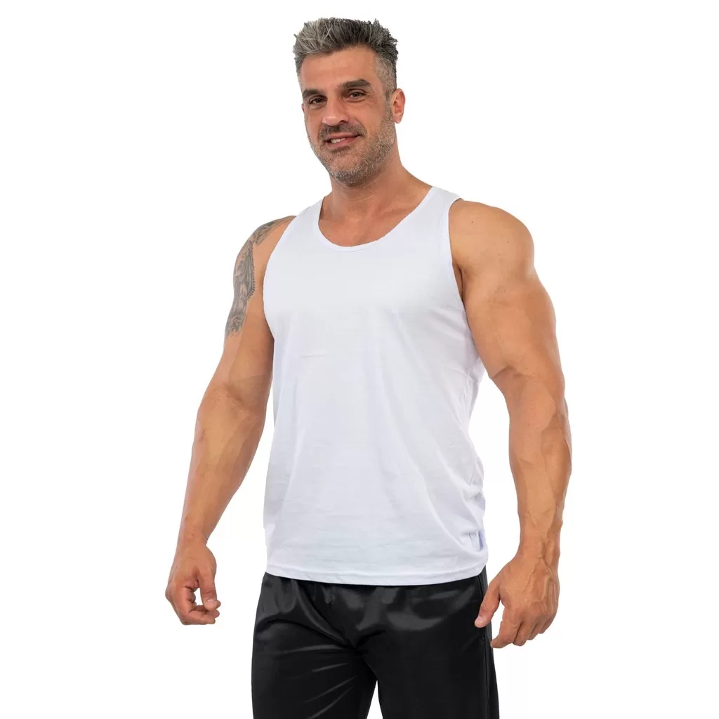 Regata Masculina Lisa  Academia Musculação Caminhada Corrida Passeio