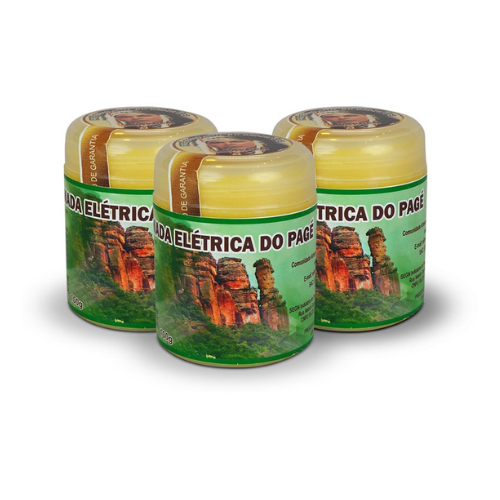 Kit 3 Pomadas Elétrica do Pagé 100g  Forte contr