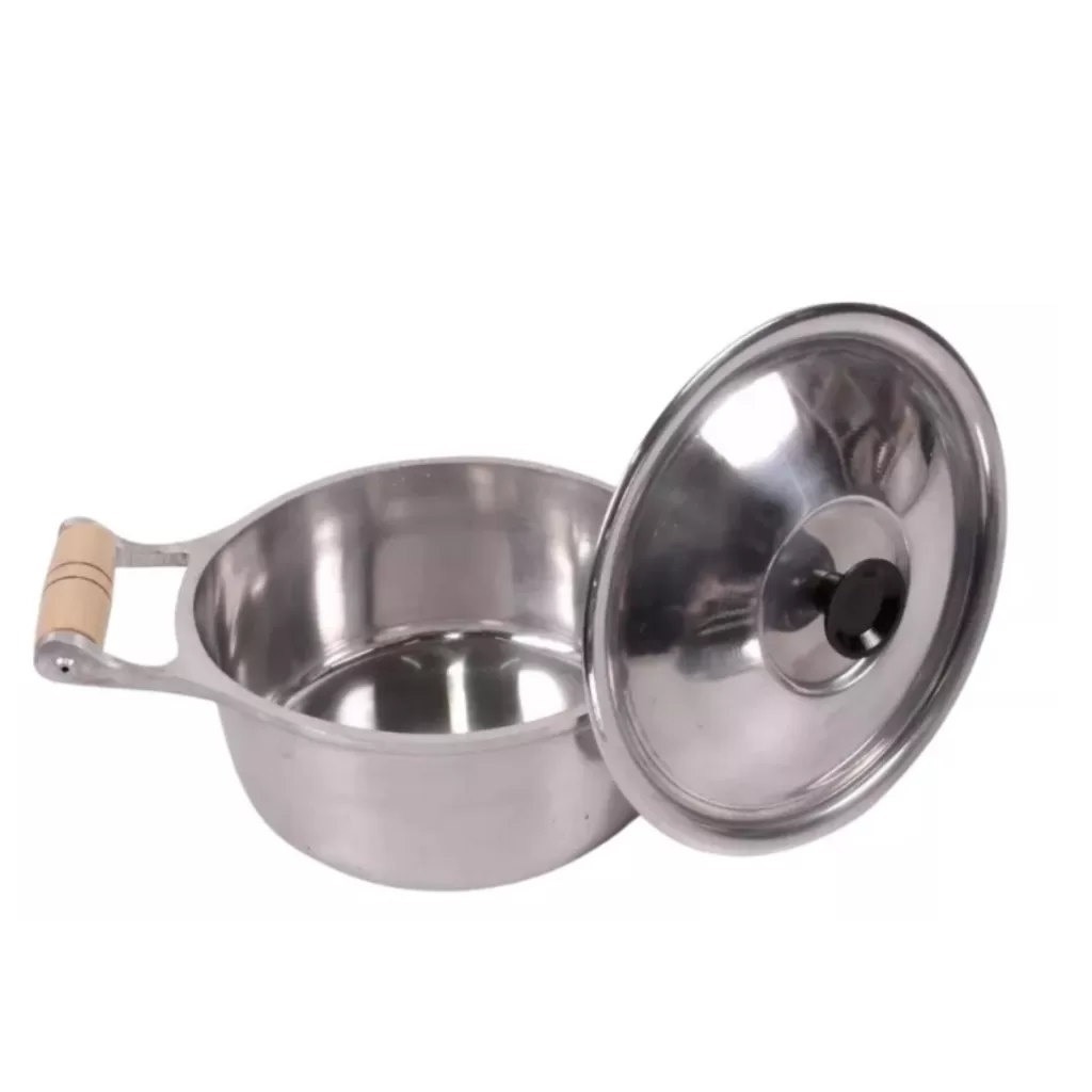 Panela Pequeno De Alumínio Batido Polido Fundido N° 14