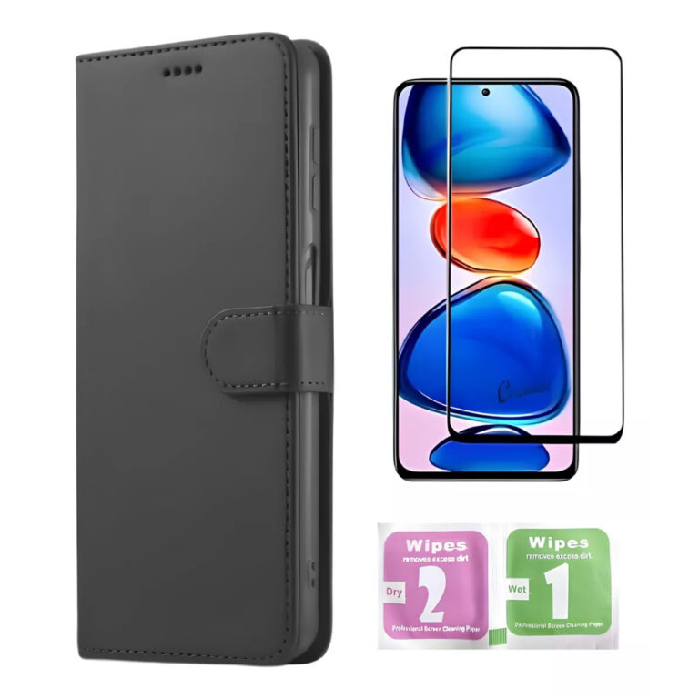 Capa Carteira Flip + Película 3D Para Xiaomi Redm