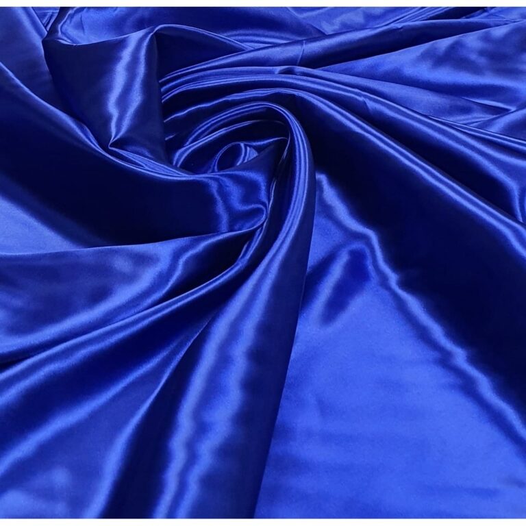 Tecido Cetim Charmeusse Liso Azul Royal