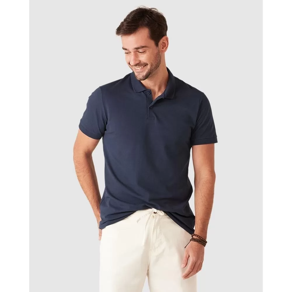 Camisa Polo Básica Masculina Gola Esporte Piquet Stretch