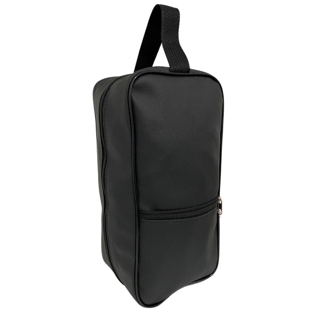 Porta Chuteira em Couro Impermeável Bolsa Necessaire Unissex Grande Com Alça Esporte