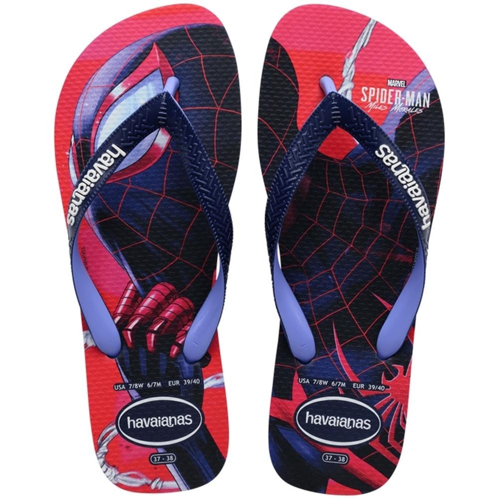 Chinelo Havaianas Top Marvel Masculino – Vermelho e Marinho