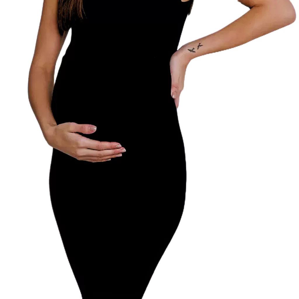 Vestido colado midi para grávidas chá de bebê lindas cores