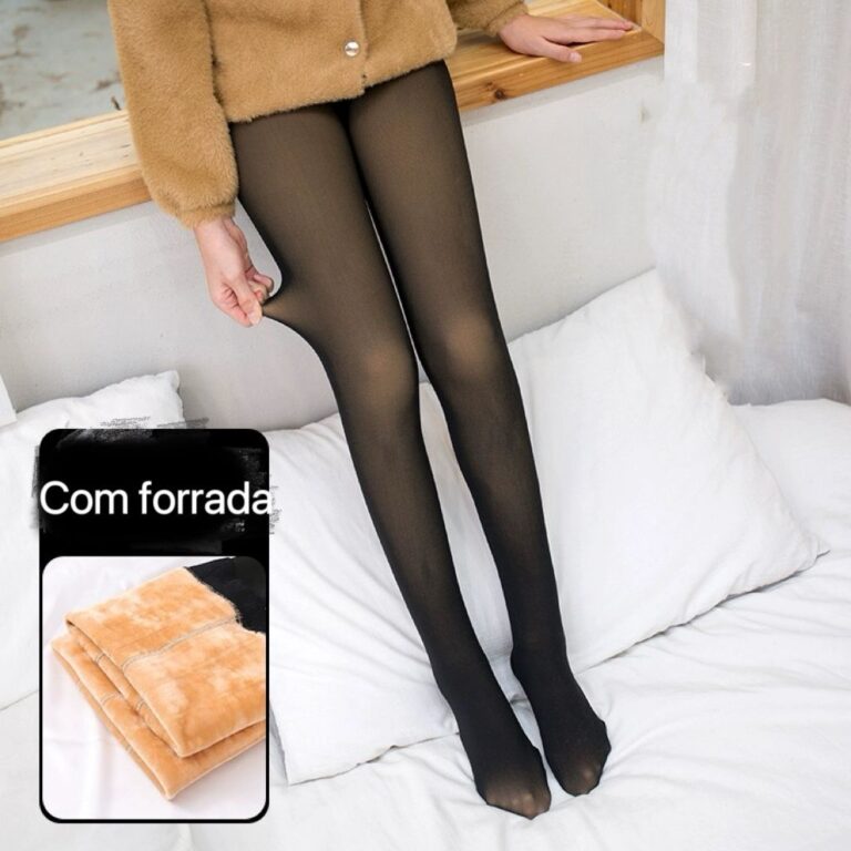 Meia Calça Infantil Térmica Translúcida de Lã 