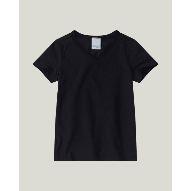 Blusa Infantil Menina Decote V Em Algodão Malwee 