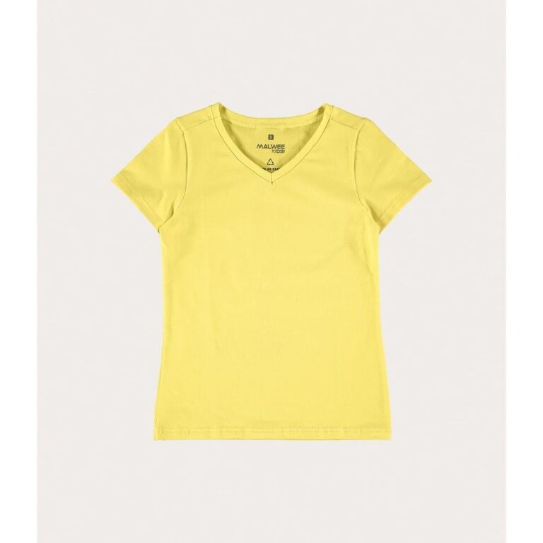 Blusa Infantil Menina Decote V Em Cotton Light Mal