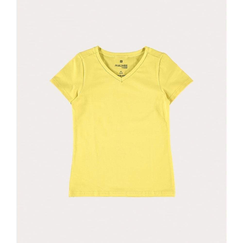 Blusa Infantil Menina Decote V Em Cotton Light Malwee Kids