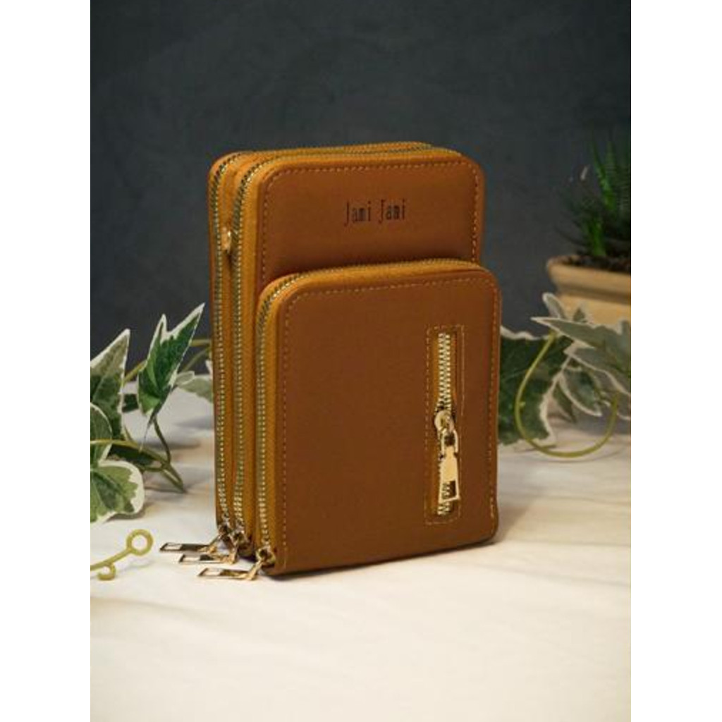 Bolsa Feminina Para Celular Com Zíper De Três Camadas Bolsa Ombro Dobrável Transversal V2422 V2420