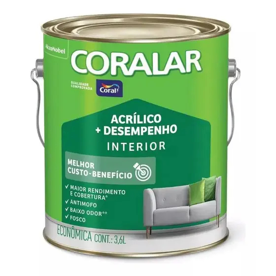 Tinta Coralar Antimofo Branco Coral 3,6L