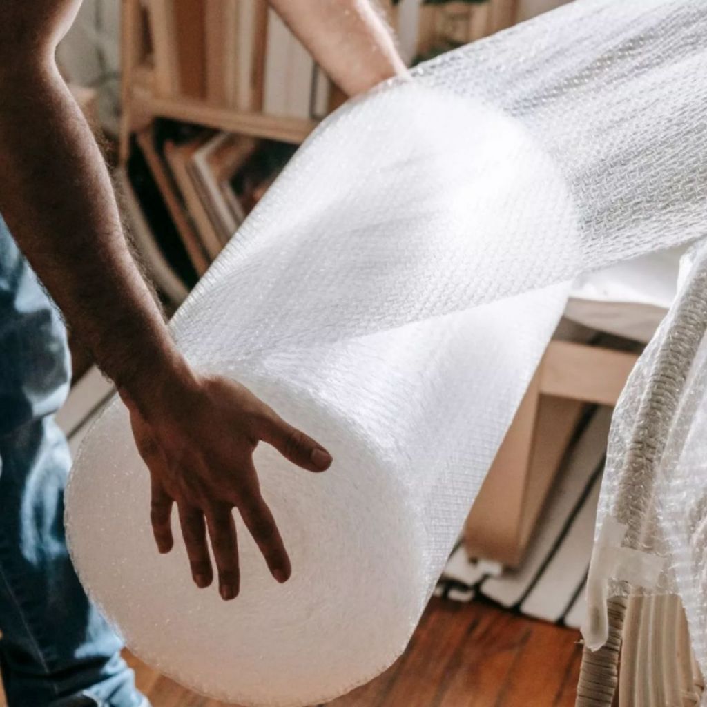 Plástico Bolha – Bobina 43 cm X 100 Mts E-commerce Mudança 25 Micras