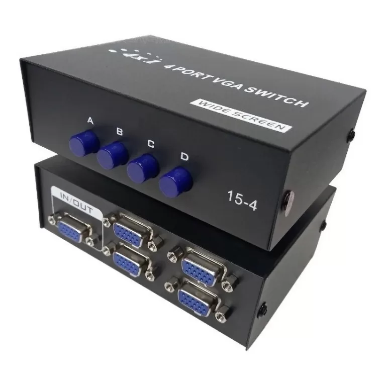 Chave seletora A B C D Vga Switch 4 pcs X 1 Monito