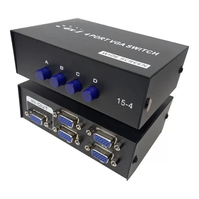 Chave seletora A B C D Vga Switch 4 pcs X 1 Monitor