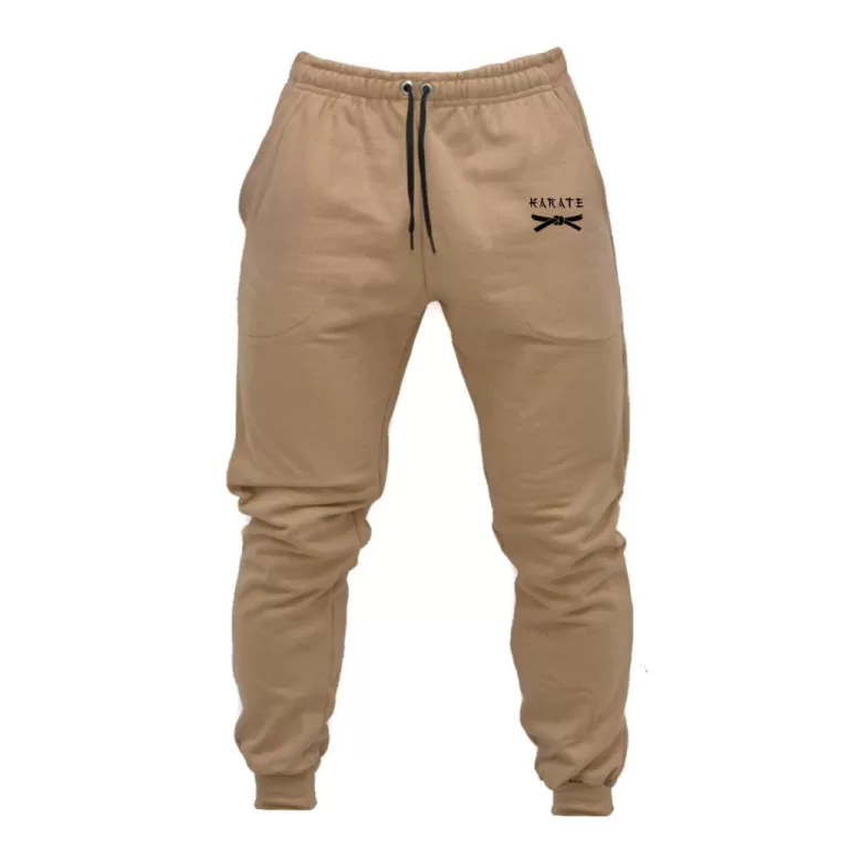 Calça Moletom Unissex Moda Punho Algodão Caqui P
