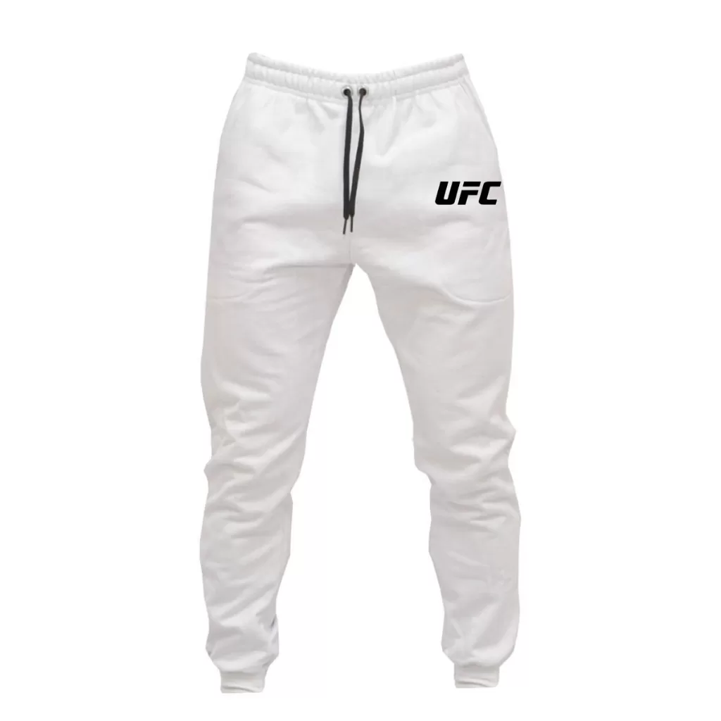 Calça Moletom Unissex Moda Punho Algodão Caqui Preto Estampa Luta Fire Fox