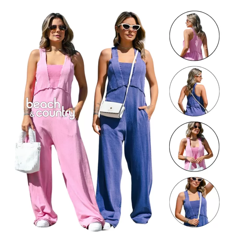 KIT 2 Jardineiras Feminina Estonada de moletinho B