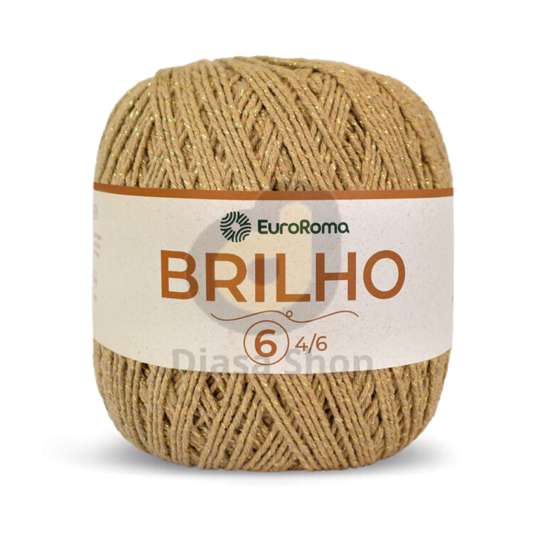 Barbante EuroRoma Brilho n. 6 452m bege