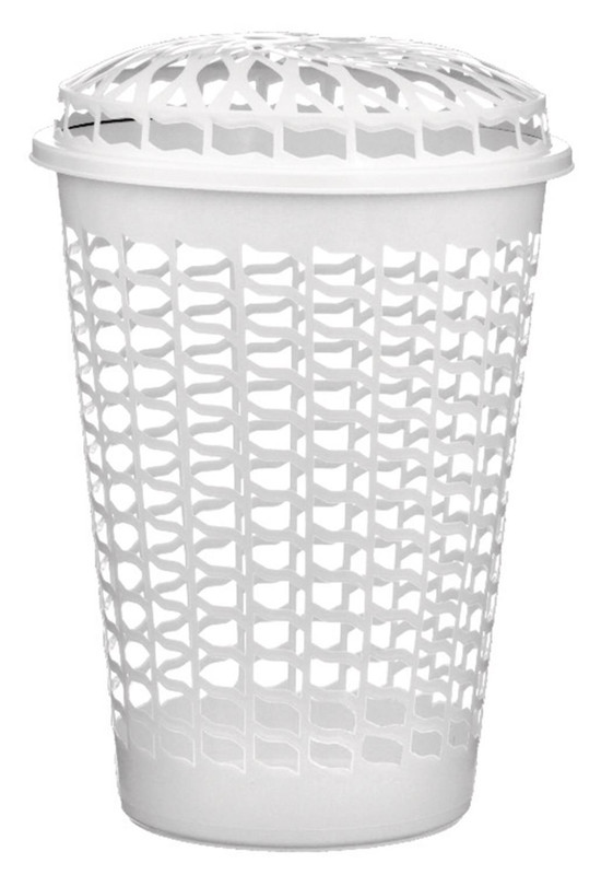 CESTO TELADO C/ TAMPA 56L BRANCO – 44 X 64 C
