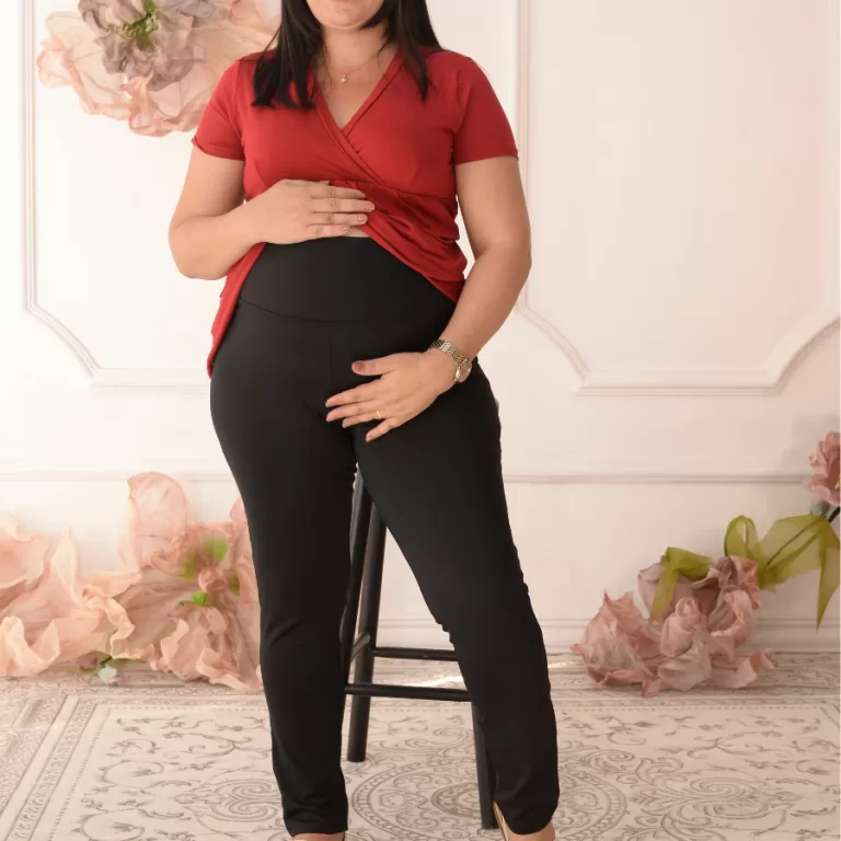 Calça Legging Gestante Maternidade Gravida Cintur