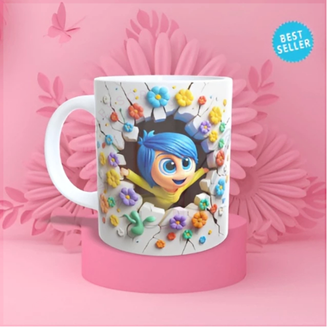 Caneca Personalizada Efeito 3D Porcelana Divertida