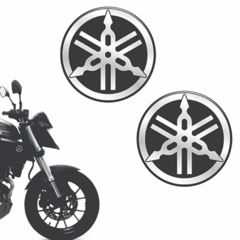Kit 02 Adesivos Resinados 3D Emblema Yamaha Cromad
