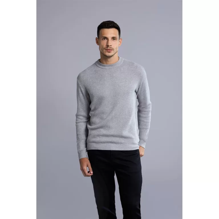 Tricot Liso Gola Alta – Cinza Chumbo