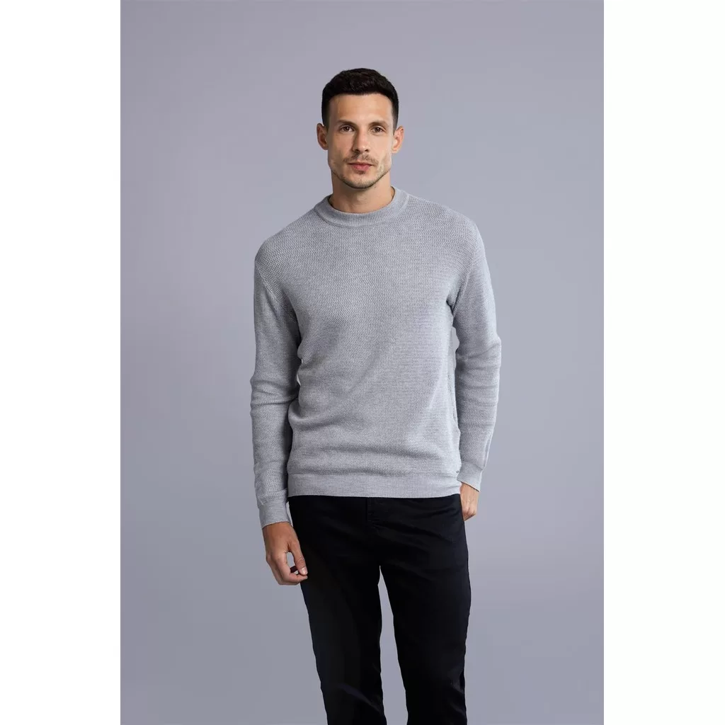 Tricot Liso Gola Alta – Cinza Chumbo