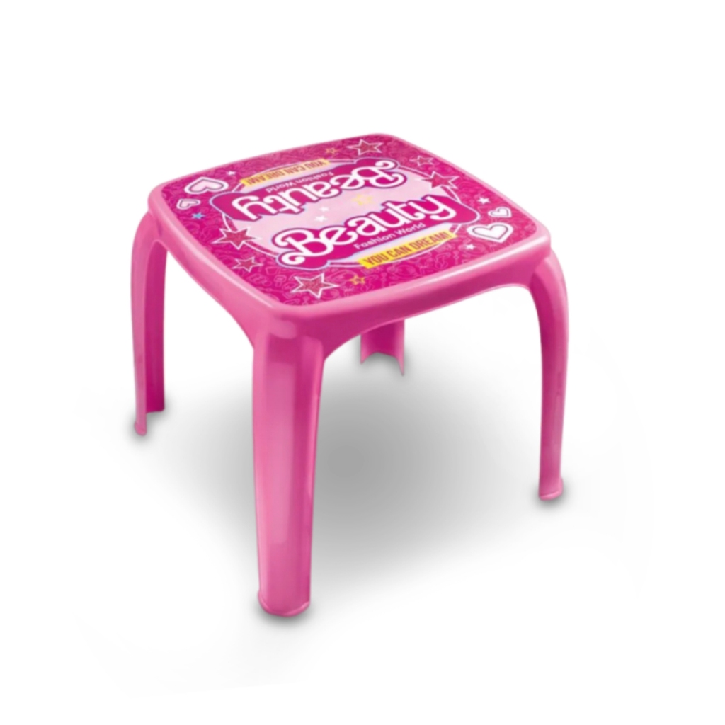 Mesinha Plástica Para Atividades Refeições Infantil Menina Rosa Usual