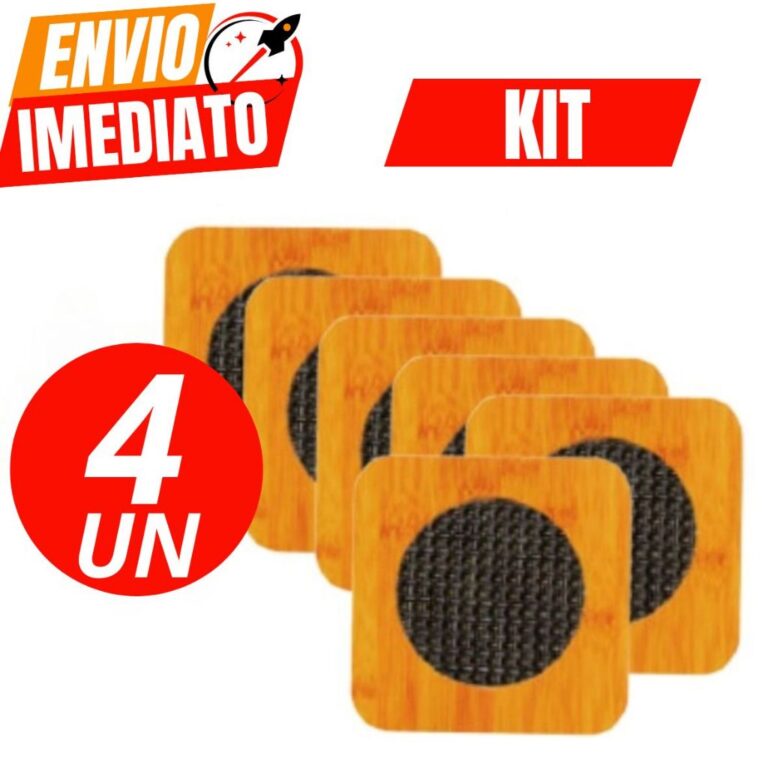 Kit 4 Descanso Quadrado 16 X 16CM de Panela Bambu 