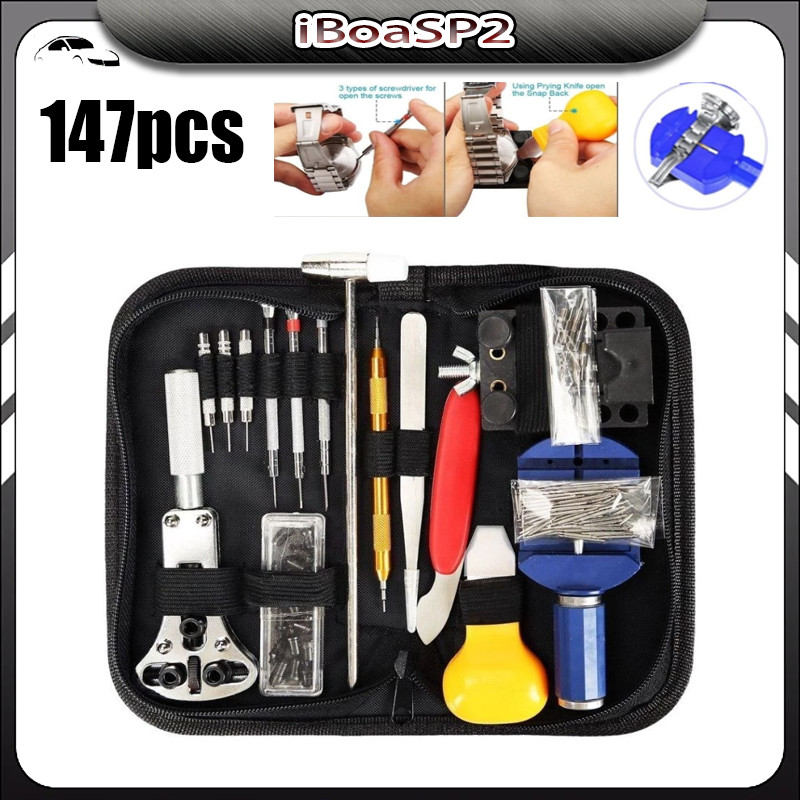 Kit 147 Pcs De Ferramentas Relojoeiro Conserto De Relógio Manutenção estojo de Ferramentas kit de co