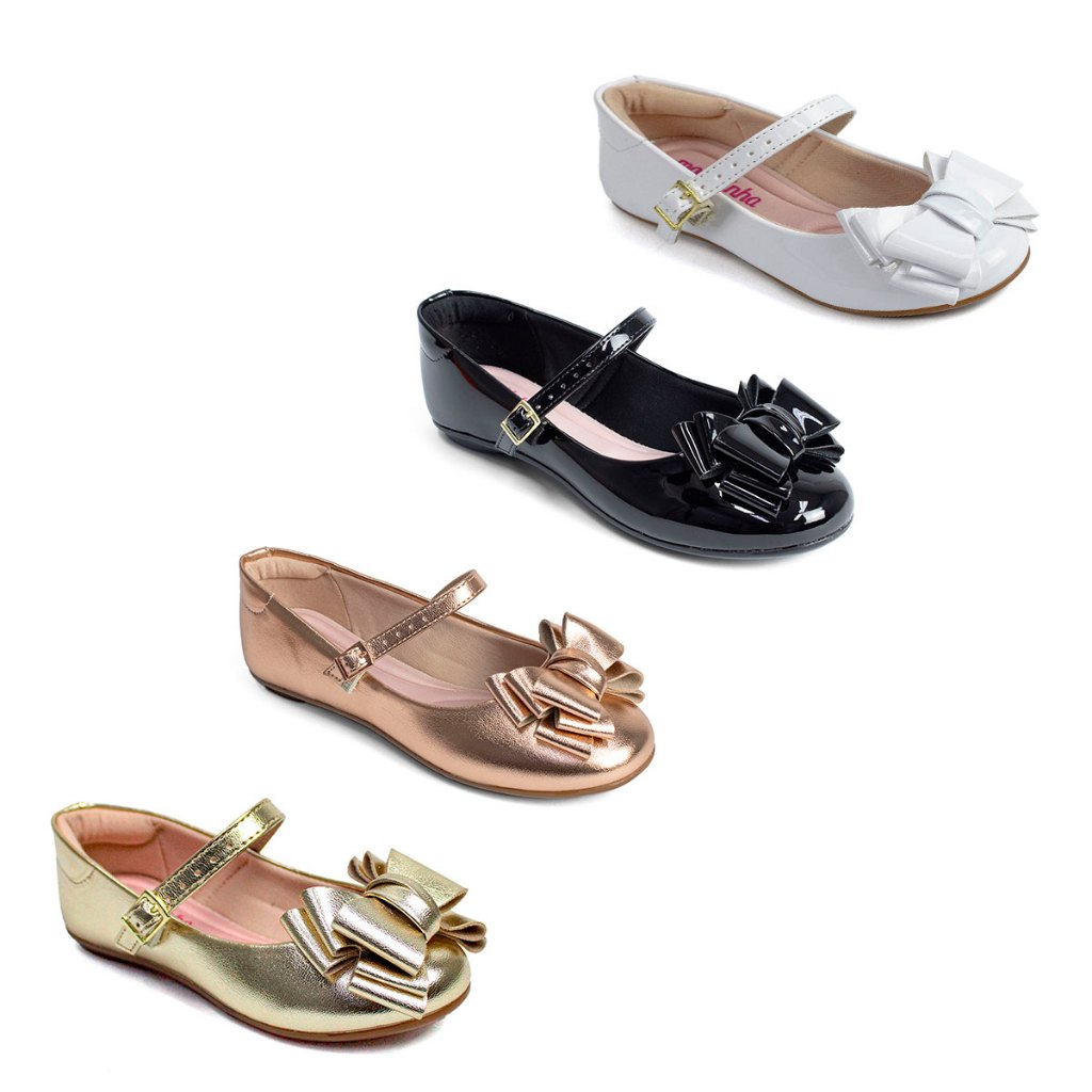 Sapatilha Molekinha Infantil Menina Laço Modinha 2083-122