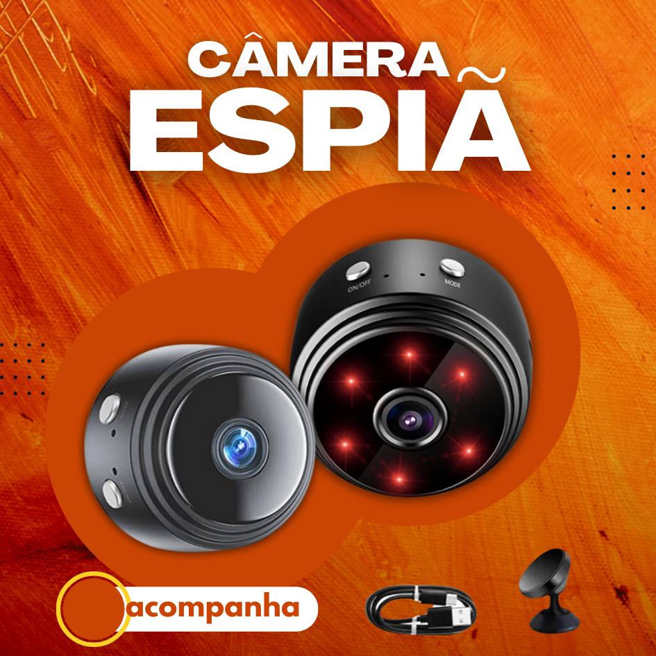 Micro Camera HD Com Escuta Sem Fio Monitore Crianças e Animais